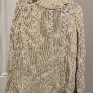 L.L. Bean Ivory Knit Sweater